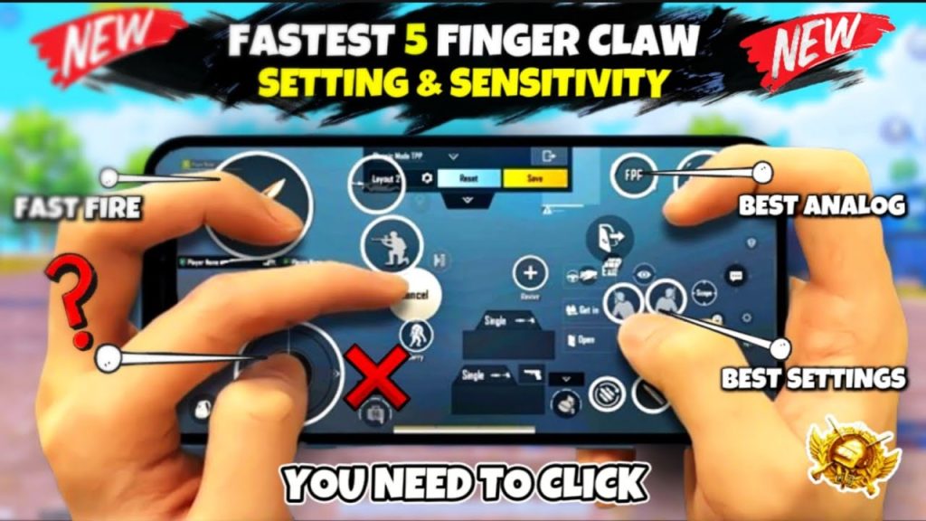 pubg control code for 6 finger setup PUBG Mobile AKM spray control claw layout