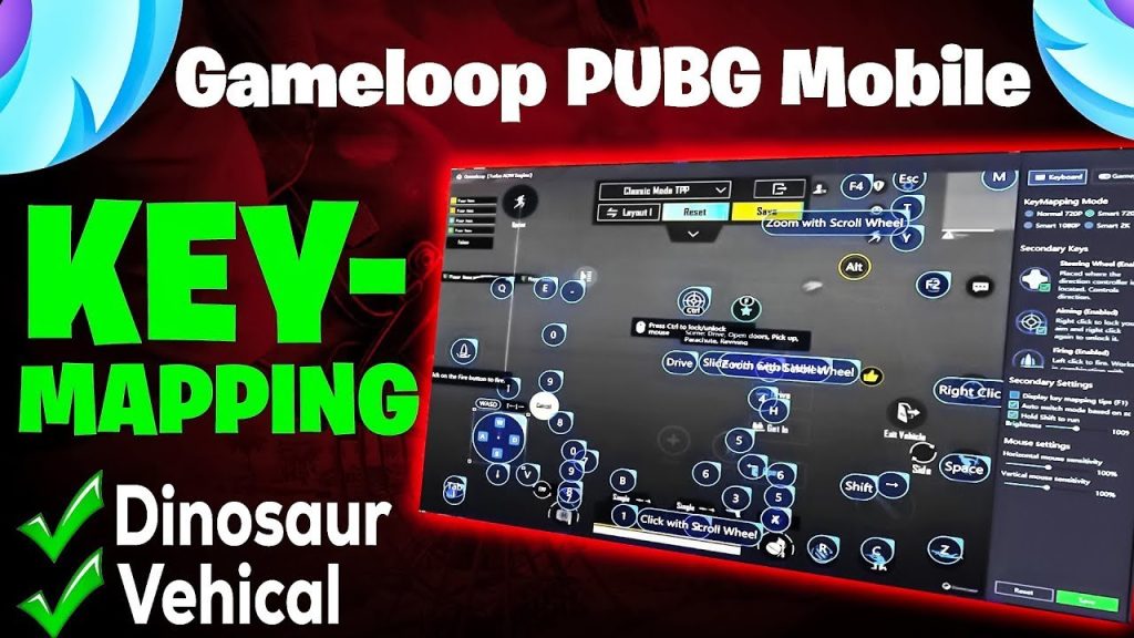 pubg control code for emulator setup Gameloop PUBG Mobile control key mapping screenshot