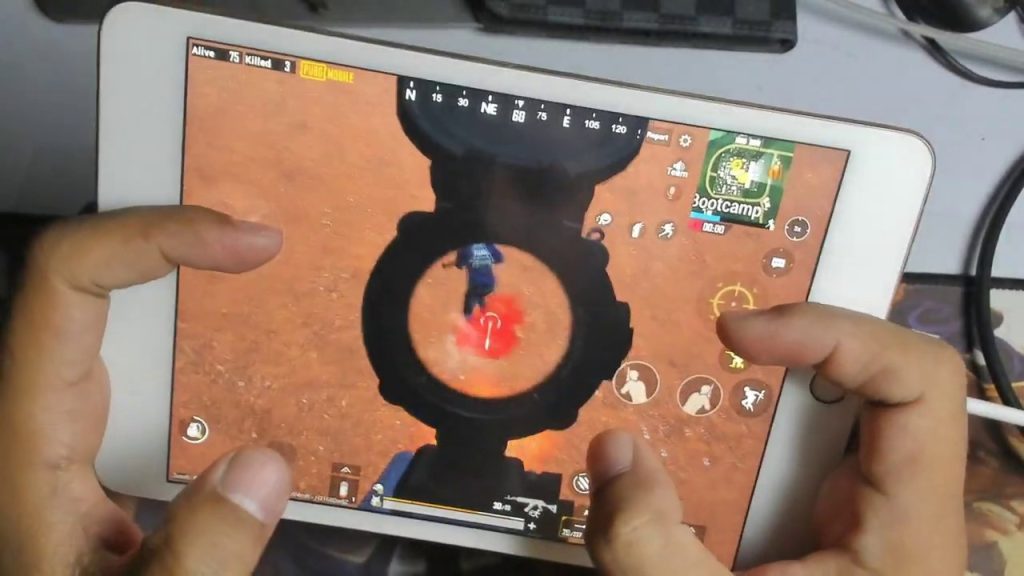 pubg control code for ipad setup PUBG iPad 4-finger claw control layout screenshot