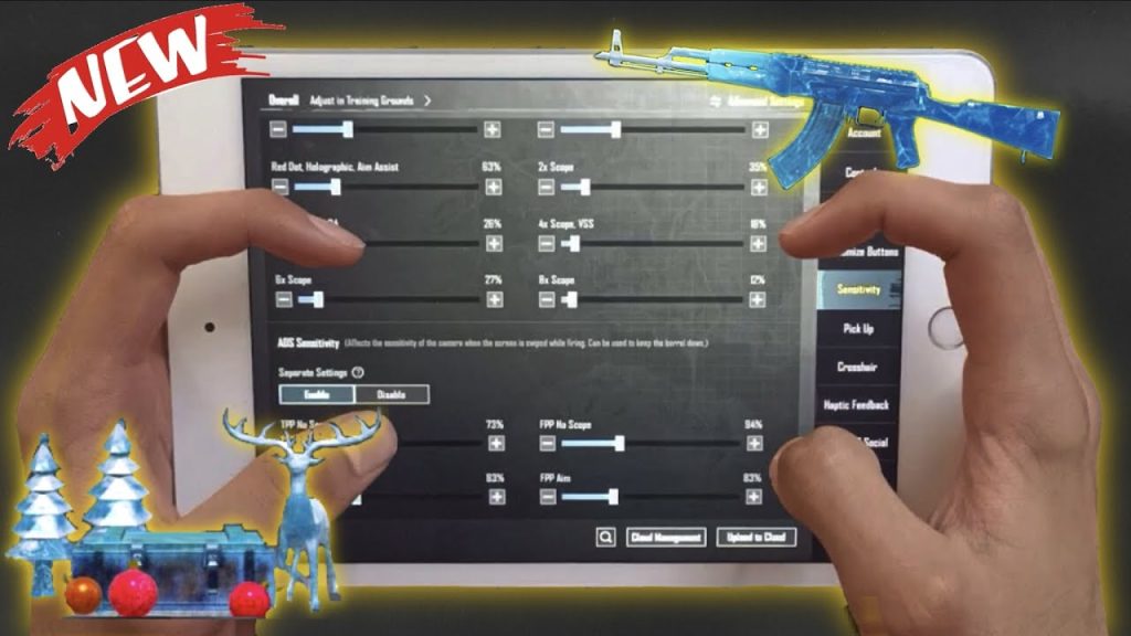 pubg control code for ipad setup PUBG iPad gyroscope and claw hybrid control setup