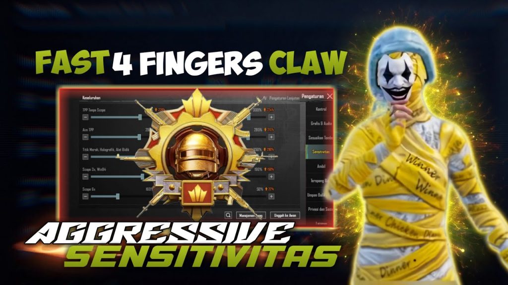 pubg control code for six finger claw PUBG Mobile gyroscope six finger claw control layout