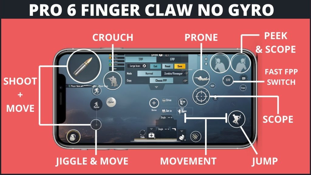 pubg control code for six finger claw PUBG Mobile six finger claw AR spray control settings