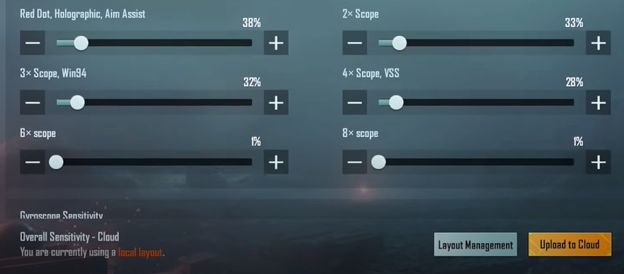 pubg control codes advanced guide PUBG Mobile aim assist calibration setting screenshot