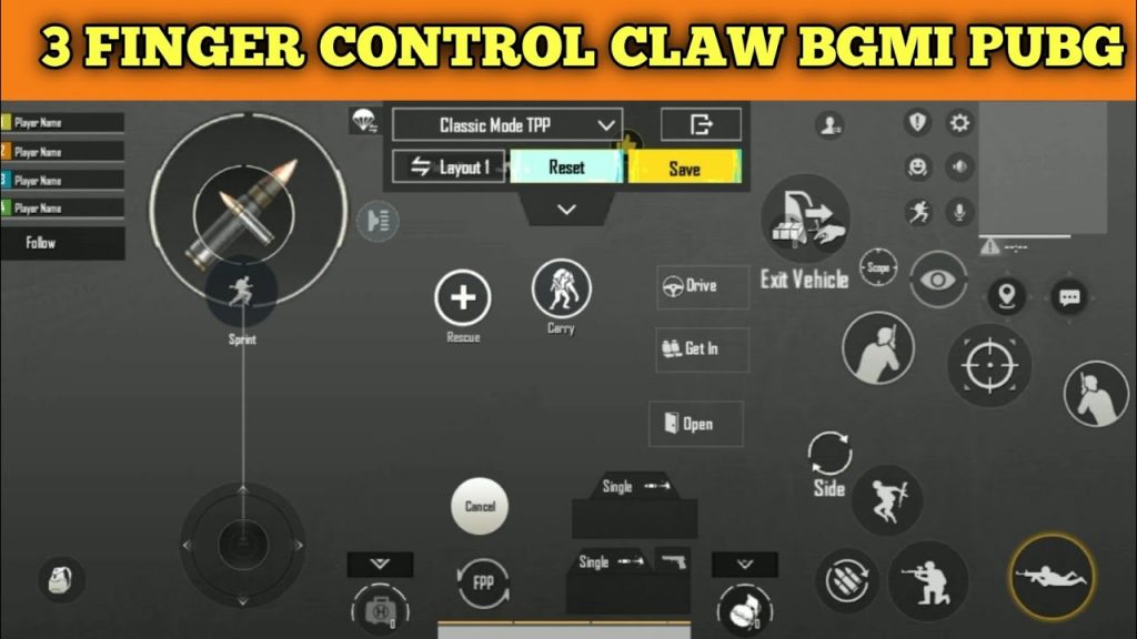 pubg control codes after reinstall PUBG Mobile 3 finger claw layout diagram