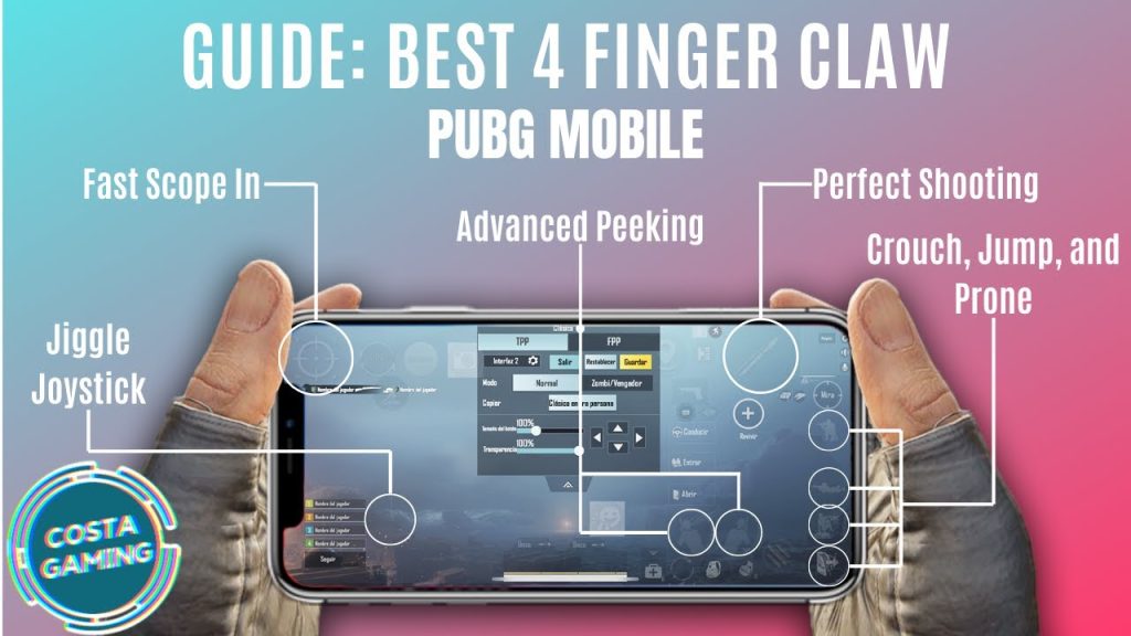 pubg control codes and button size PUBG Mobile 4 finger claw layout symmetric button size