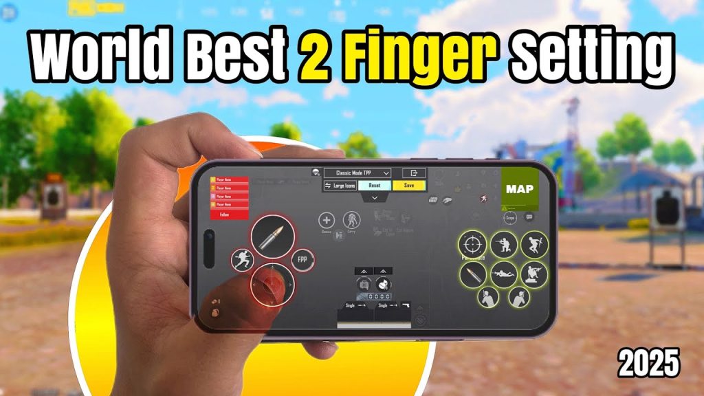pubg control codes beginner tutorial PUBG Mobile 2 finger control layout screenshot