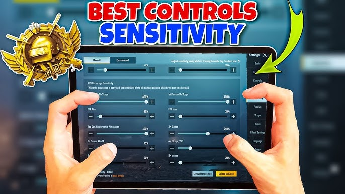 pubg control codes beginner tutorial PUBG Mobile iPad control layout with large buttons