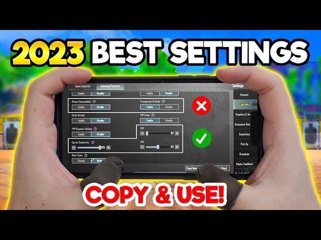 pubg control codes complete guide PUBG Mobile gyroscope sensitivity settings screenshot