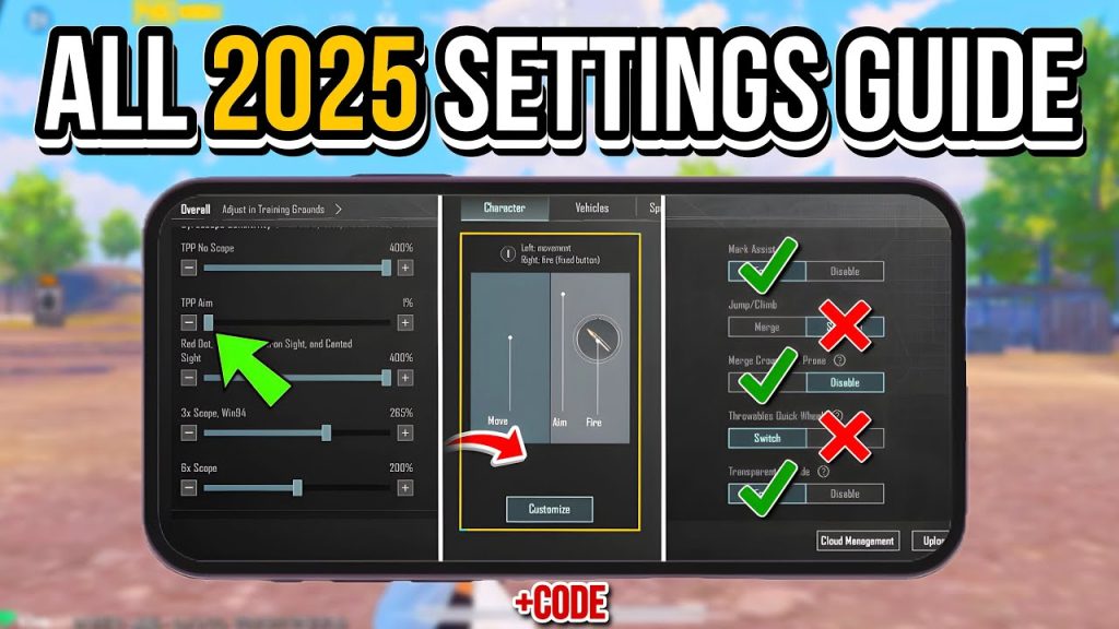pubg control codes expired PUBG Mobile 2025 update screen control settings layout