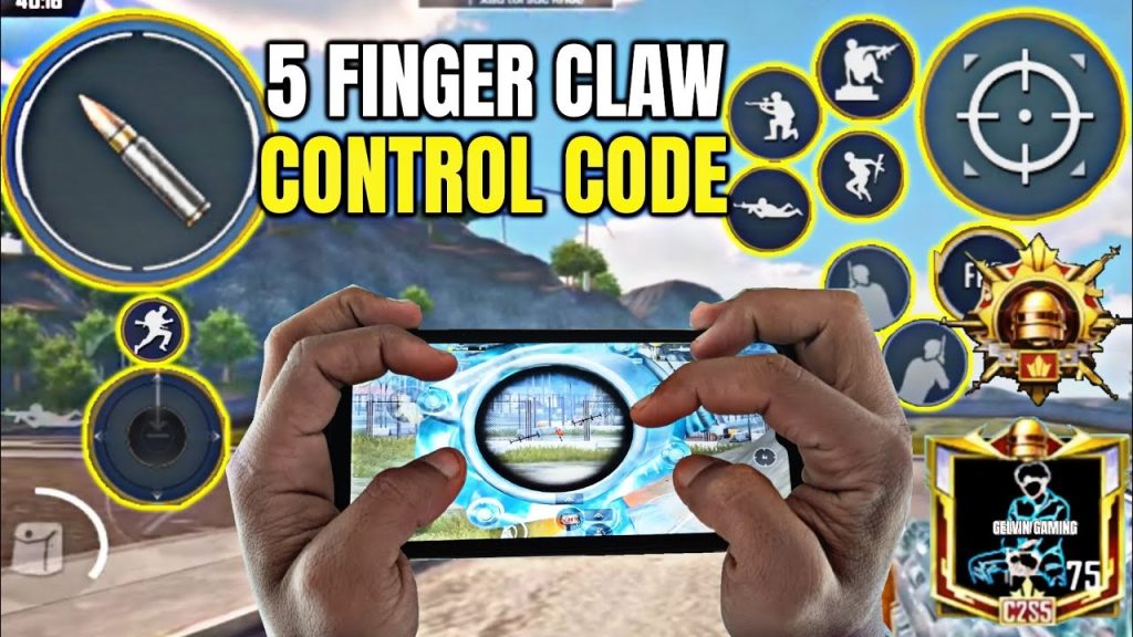 pubg control codes for 120fps devices PUBG Mobile 5 finger claw control layout screen