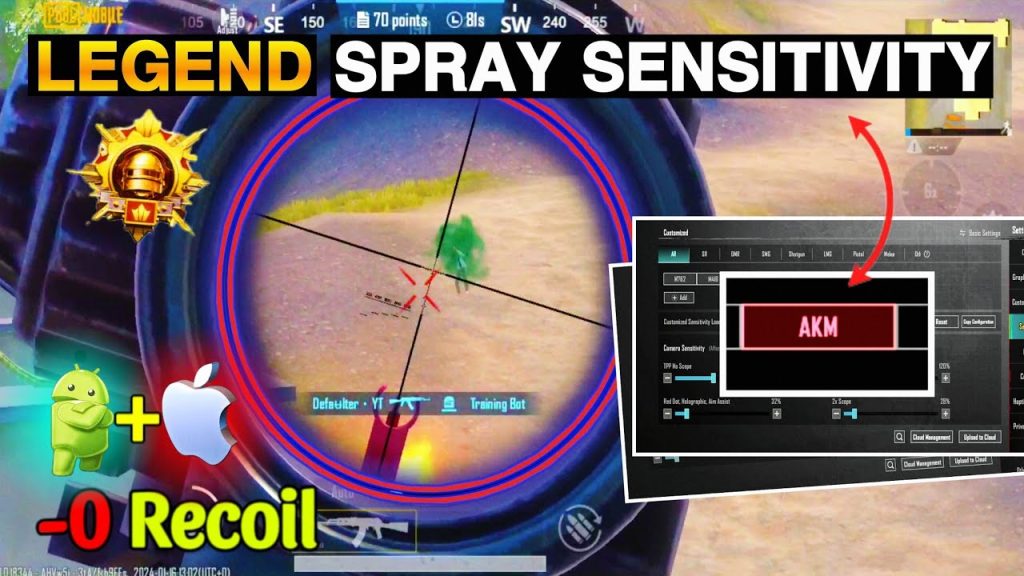 pubg control codes for akm spray PUBG Mobile gyroscope control layout screenshot AKM spray