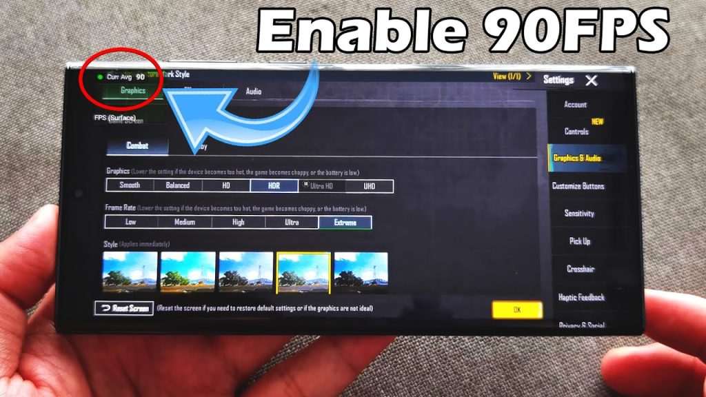 pubg control codes for android phone PUBG Mobile 90fps gameplay Android phone