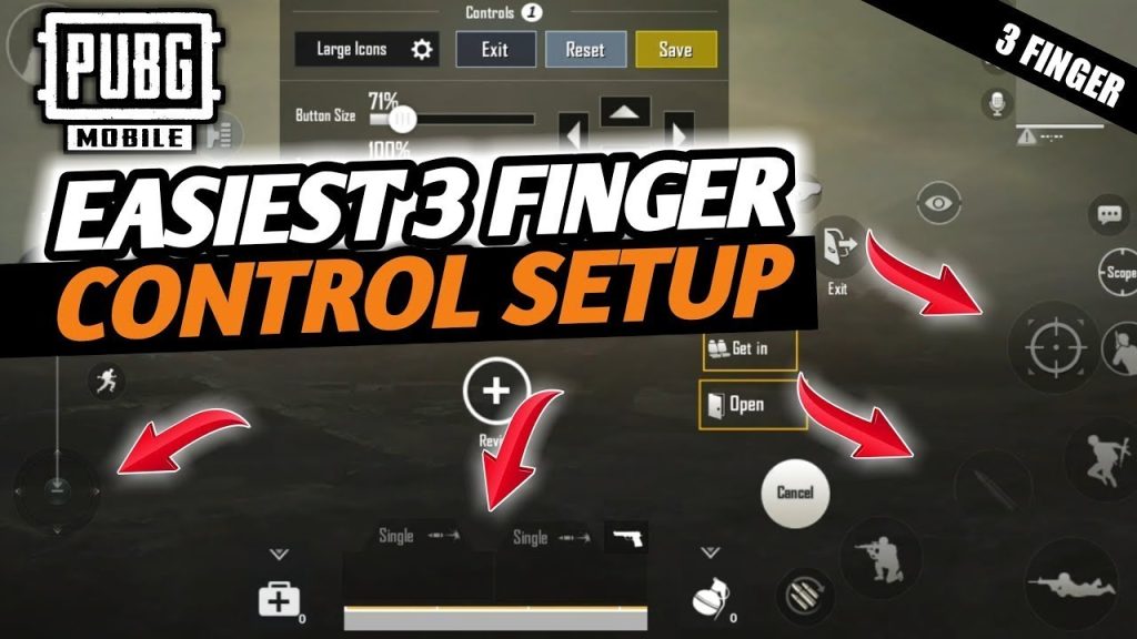 pubg control codes for beginners guide PUBG Mobile control layout screenshot with 3 finger claw setup