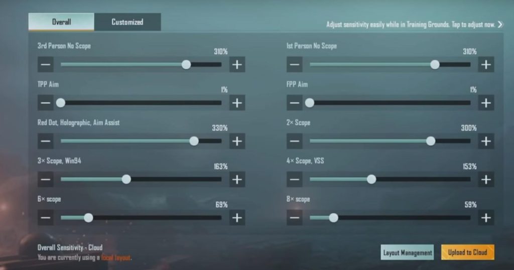 pubg control codes for better reflex PUBG Mobile gyroscope sensitivity settings