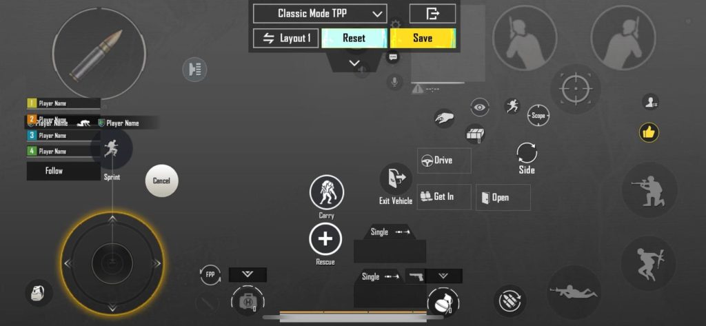pubg control codes for better reflex PUBG Mobile small button layout compact HUD