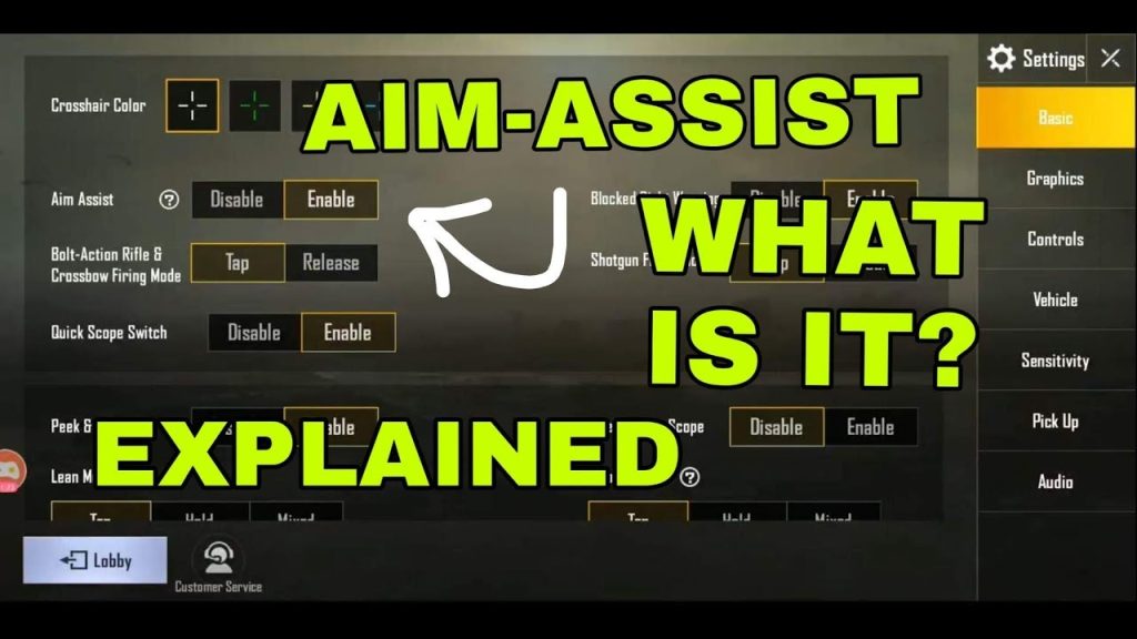 pubg control codes for close combat PUBG mobile aim assist settings for close combat