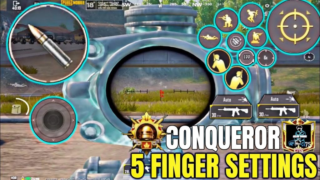pubg control codes for custom buttons PUBG Mobile 5-finger CQC layout screenshot