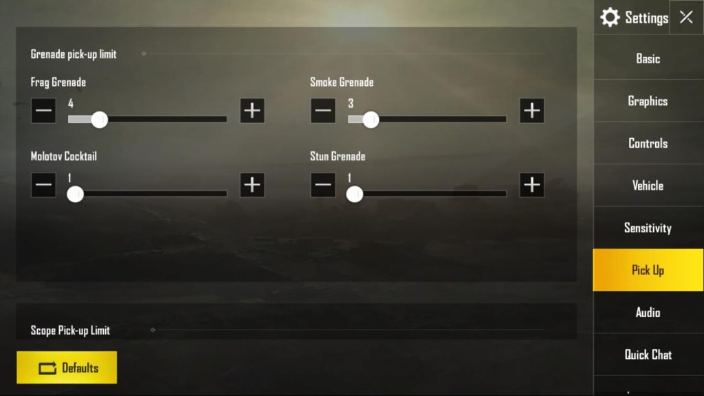 pubg control codes for grenade control PUBG Mobile gyroscope grenade aim control code settings