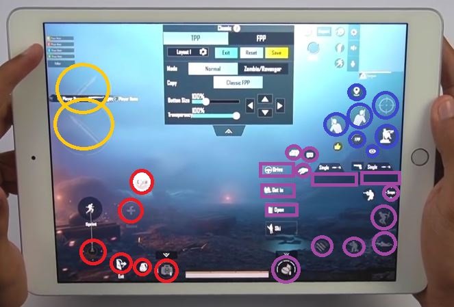 pubg control codes for ipad players PUBG iPad 4-finger claw control codes layout