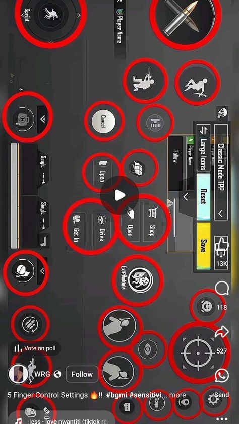 pubg control codes for lite version PUBG Lite DMR Mini14 fire button closeup control layout