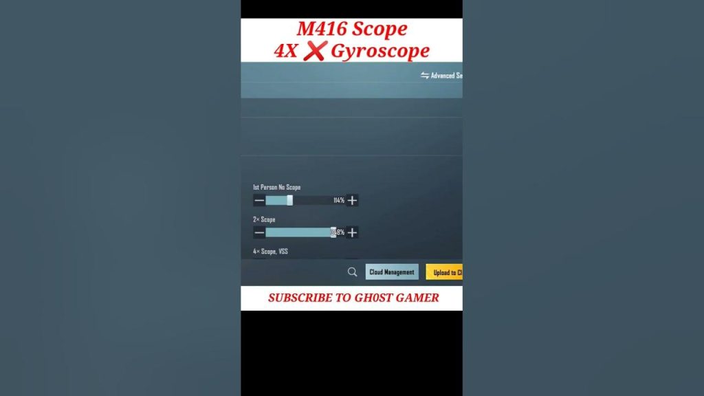 pubg control codes for m416 PUBG M416 gyro settings interface