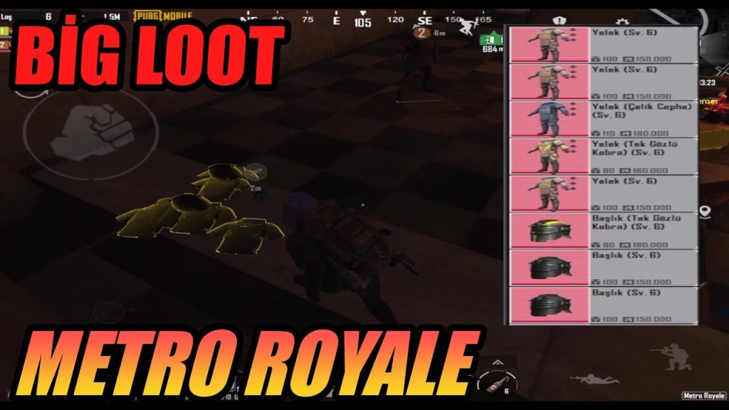 pubg control codes for metro royale PUBG Mobile enlarged loot button on Metro Royale loot screen
