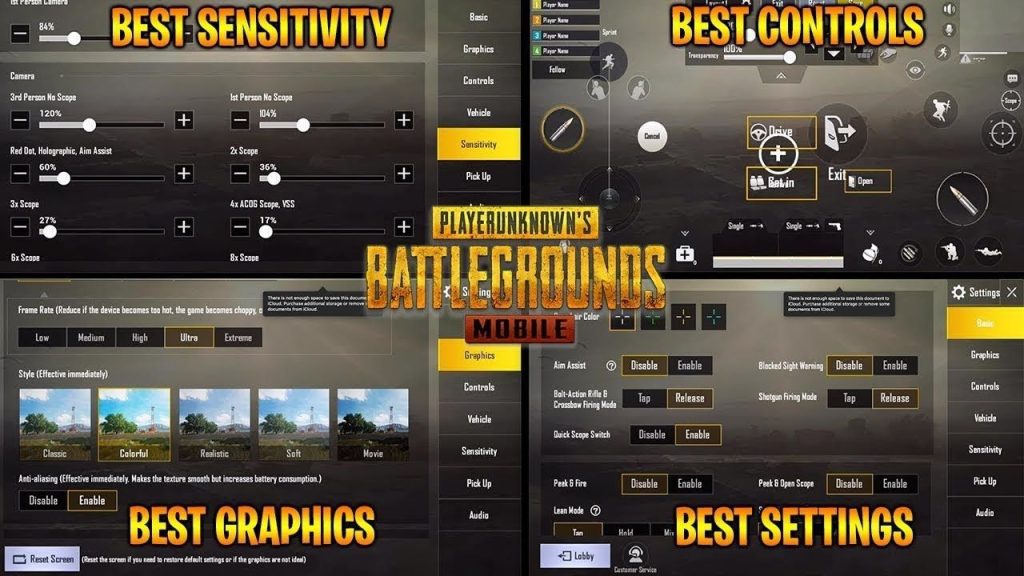 pubg control codes for middle east server PUBG mobile ADS sensitivity settings screenshot
