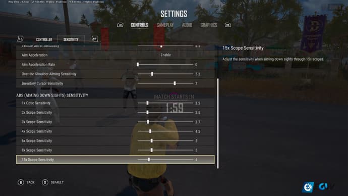 pubg control codes for ranked push PUBG Mobile ADS sensitivity settings menu showing different scope multipliers