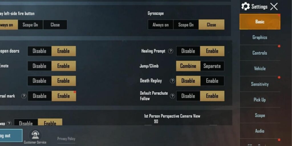 pubg control codes for recoil management PUBG Mobile vertical sensitivity multiplier settings menu