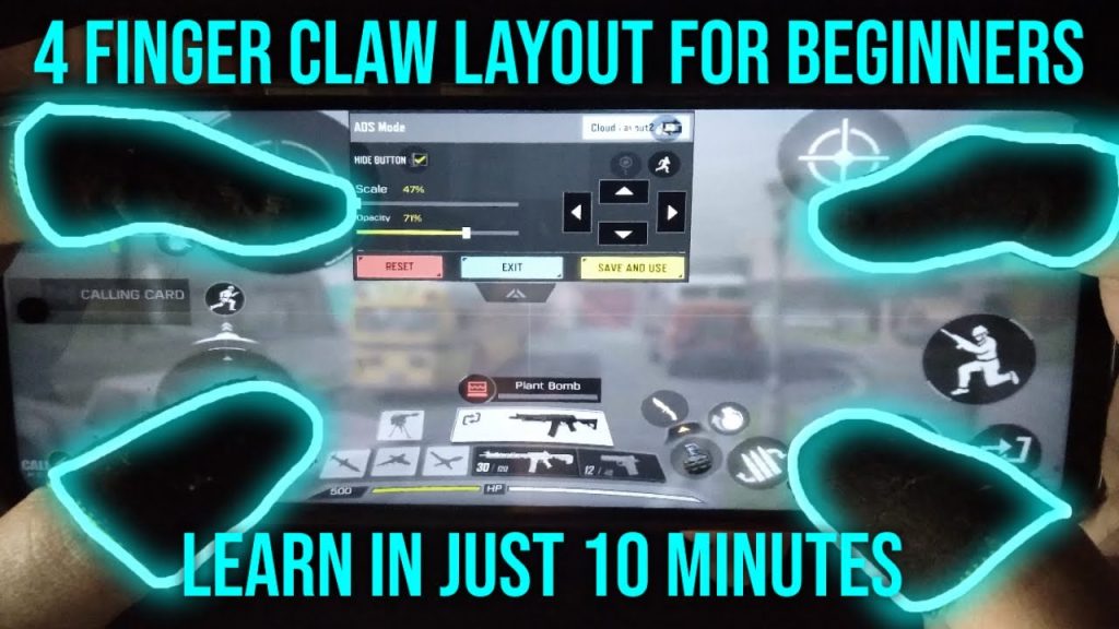 pubg control codes for samsung phones PUBG Mobile three-finger claw layout on Samsung Galaxy phone screen