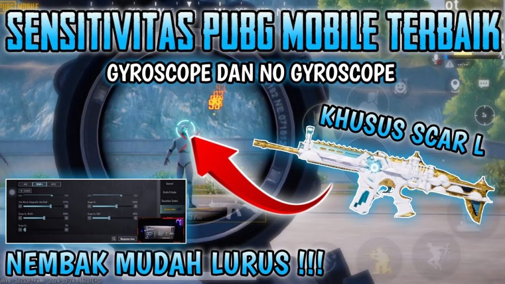 pubg control codes for scar l PUBG Mobile SCAR-L gyroscope sensitivity layout closeup