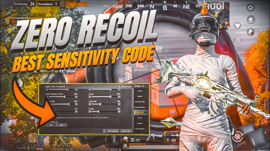 pubg control codes for scar l PUBG Mobile SCAR-L recoil control code settings screenshot