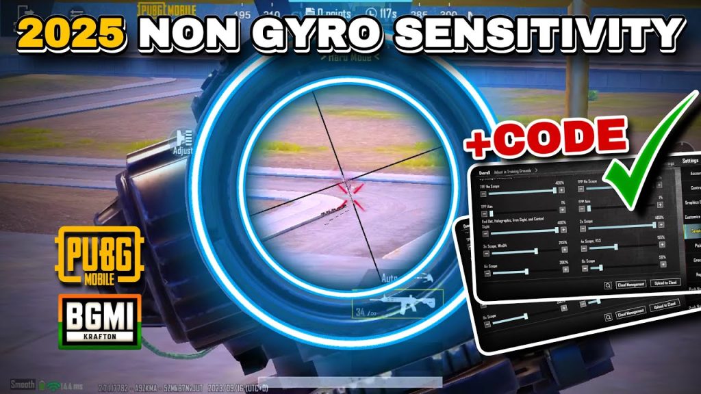 pubg control codes for smooth gameplay PUBG Mobile gyroscope sensitivity settings menu