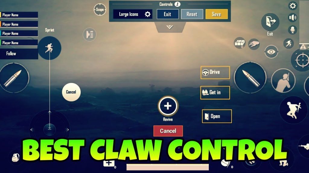 pubg control codes for stable aim PUBG Mobile claw control code layout screenshot
