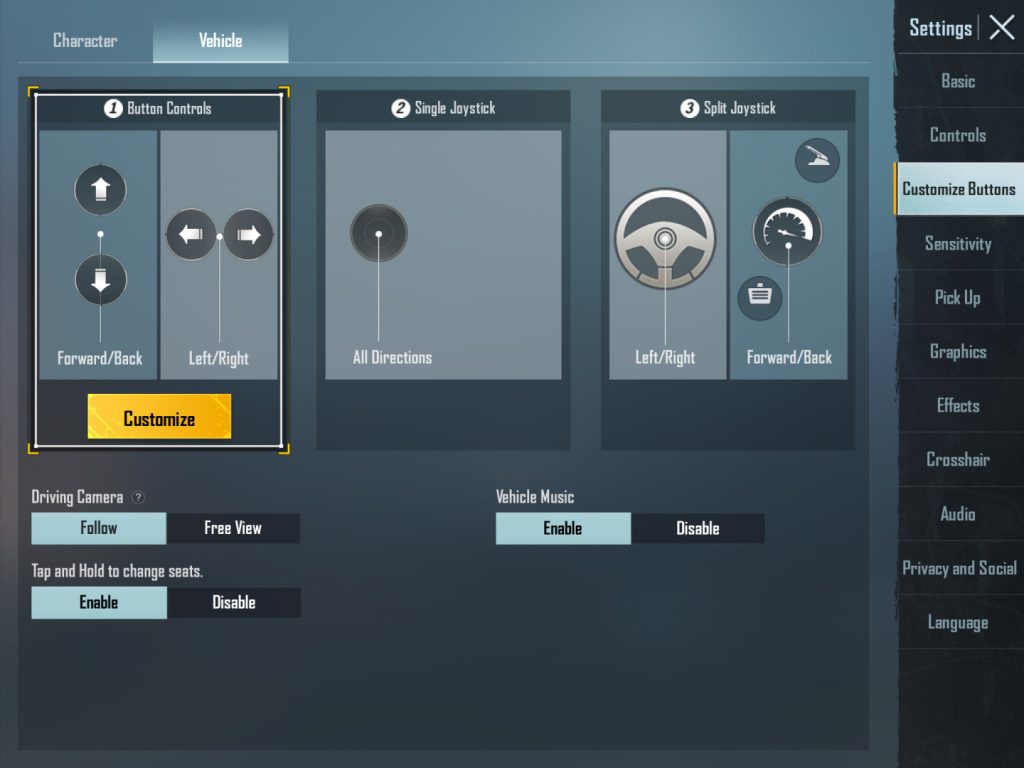 pubg control codes for tablet players PUBG Mobile tablet button size optimization