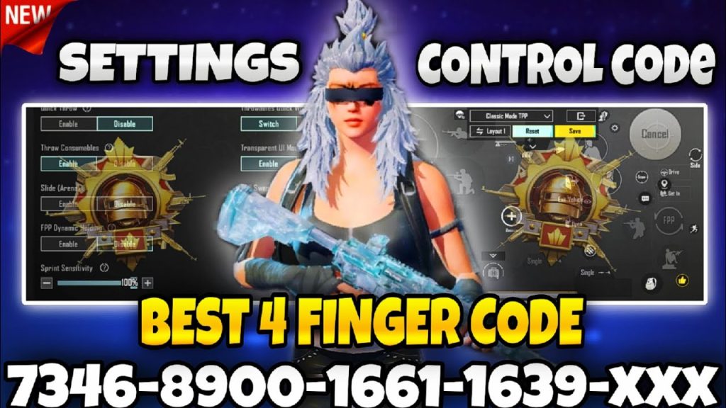 pubg control codes for tecno phones Tecno phone PUBG 4 finger gyroscope control layout screenshot