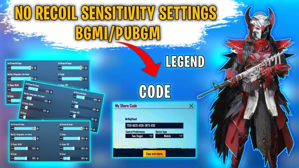 pubg control codes for tecno phones Tecno phone PUBG sensitivity settings control codes screenshot