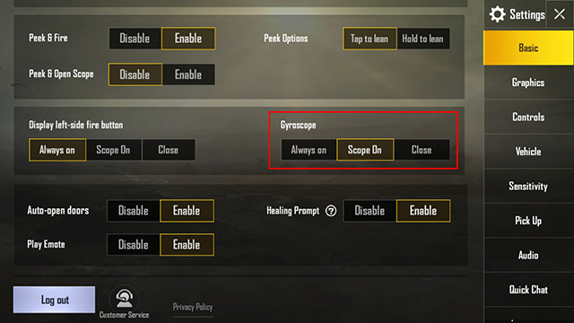pubg control codes for ump45 PUBG Mobile gyro aim UMP45 control code screenshot