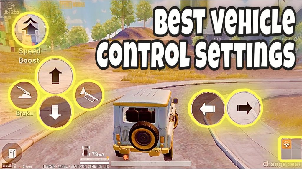 pubg control codes for vehicle control PUBG Mobile free look button while driving screenshot