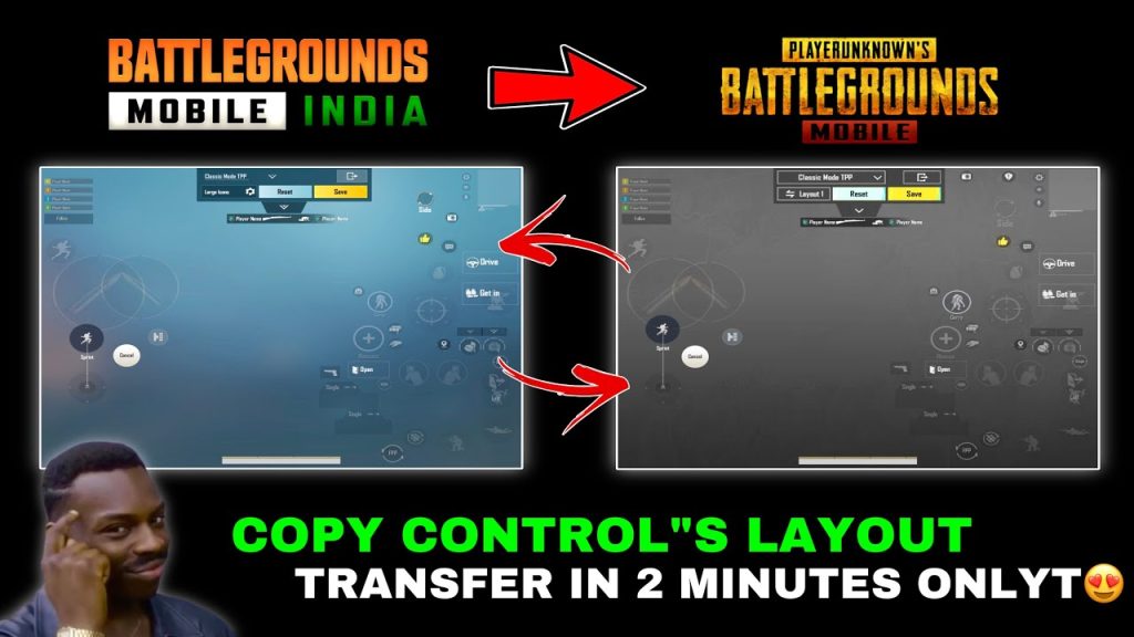pubg control codes layout share PUBG Mobile control layout customization screen screenshot