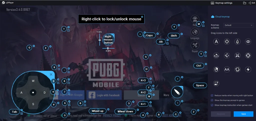 pubg control codes ldplayer PUBG Mobile LDPlayer SMG hip fire keymap
