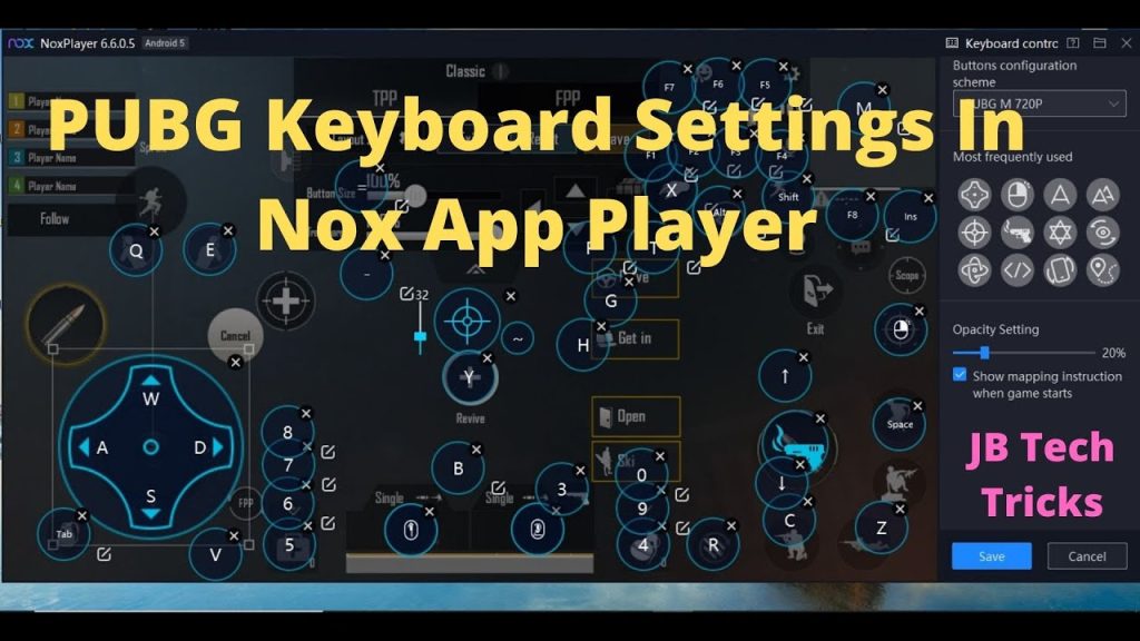 pubg control codes noxplayer NoxPlayer defensive PUBG control layout