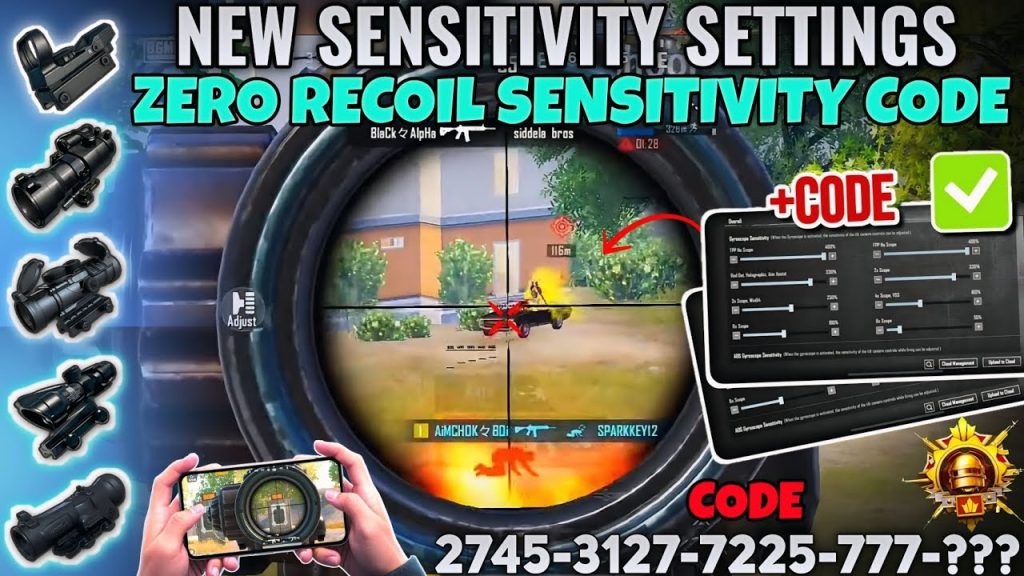 pubg control codes pakistan PUBG Mobile sniping control layout Pakistan 8x scope