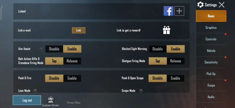 pubg control codes restore guide PUBG Mobile cloud sync settings screen
