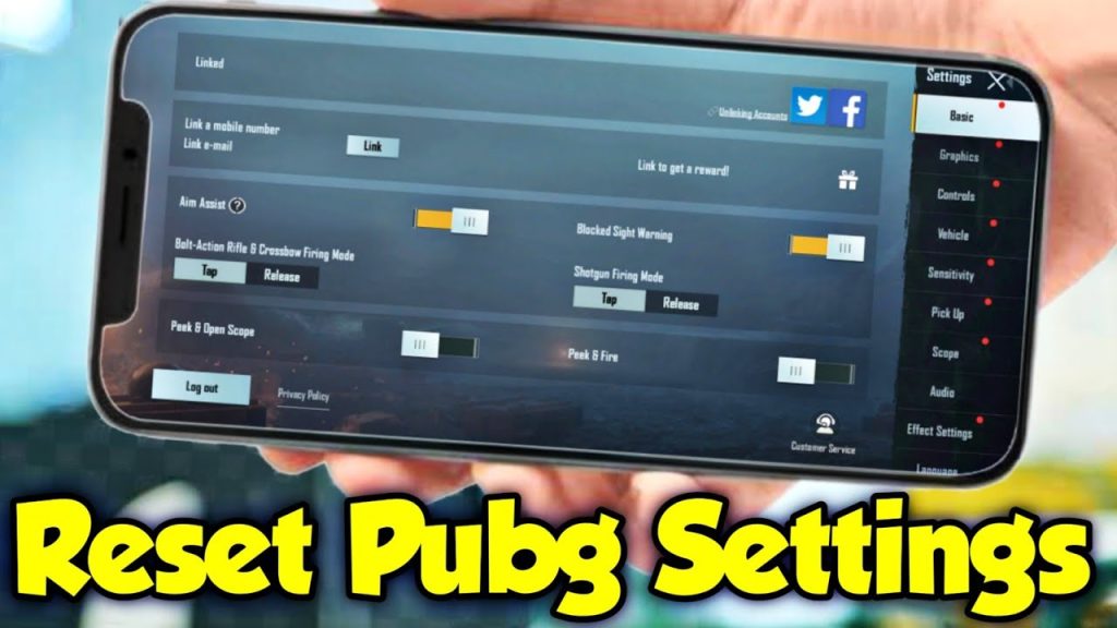 pubg control codes settings not saving PUBG settings reset error
