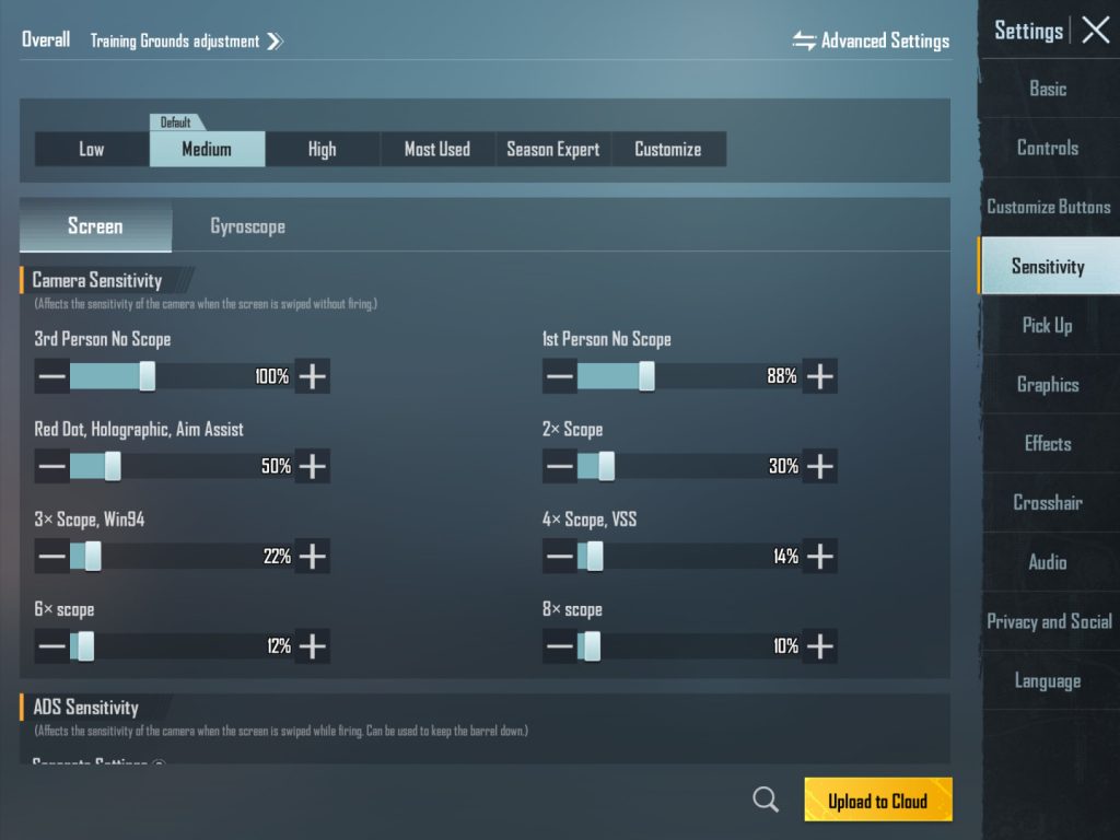 pubg control codes tablet PUBG Mobile tablet button size transparency settings