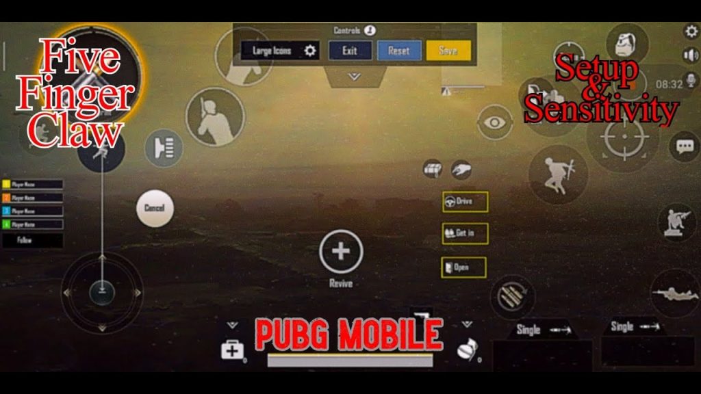 pubg control codes with button size PUBG Mobile five finger claw layout small buttons