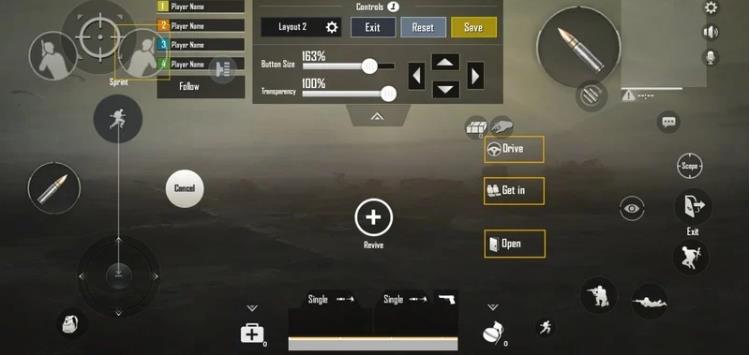 pubg control codes with button size PUBG Mobile peek and shoot buttons large size layout