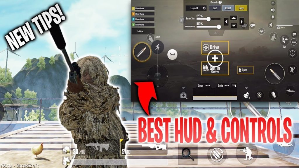 pubg control codes with custom hud PUBG Mobile no floating buttons HUD transparent controls