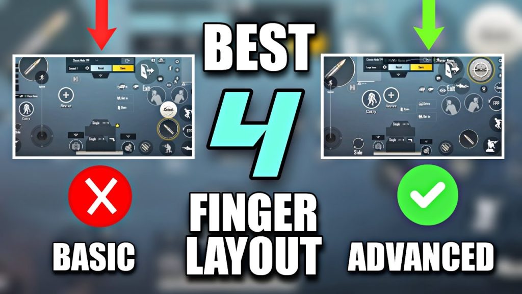 pubg control layout code PUBG Mobile 4 finger hybrid control layout screenshot